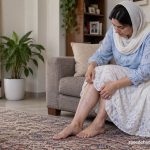 نمونه‌ای از ظاهر واریس خفیف روی ساق پا
